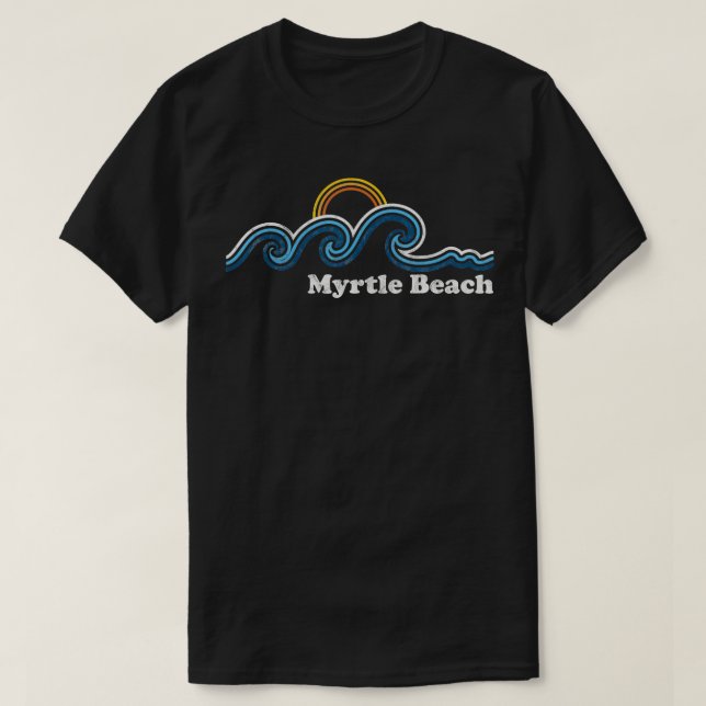 Camiseta Myrtle Beach South olina SC Waves de Sufing Sunset (Diseño del anverso)