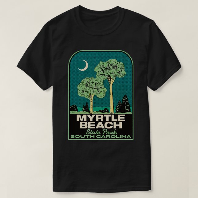 Camiseta Myrtle Beach State Park SC Vintage Travel (Diseño del anverso)