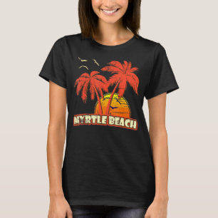 Camiseta Myrtle Beach Summer Palm Trees 80 Beach Sunset