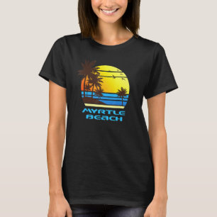Camiseta Myrtle Beach Surf Sunset Palms Island Vacay