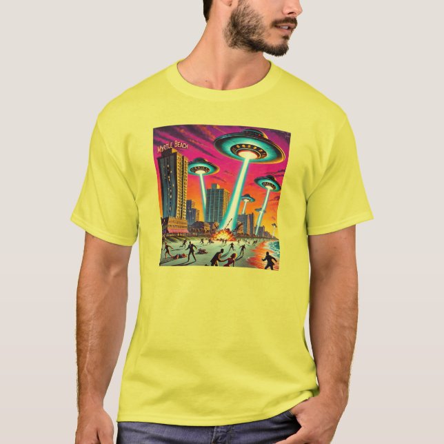 Camiseta myrtle beach ufo invasión (Anverso)