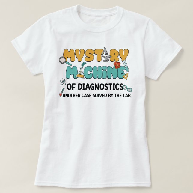 Camiseta Mystery Machine Science Lab Microbiología divertid (Diseño del anverso)