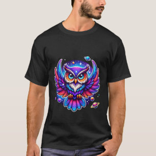 Camiseta Mystic Cosmic Owl Galaxy Spirit Animal Tee