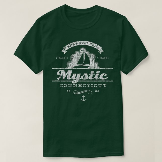 Camiseta Mystic CT Sailboat Vintage Nauwback (Diseño del anverso)