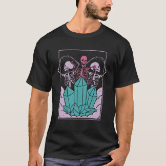 Camiseta Mystic Dancing Skeleton Witchen Cristal Celestial