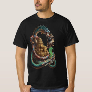 Camiseta Mystic Dragon & Temple – Arte de Fantasía