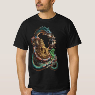 Camiseta Mystic Dragon & Temple T-Shirt – Bold Fantasy Art