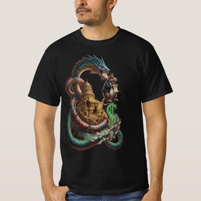 Camiseta Mystic Dragon & Temple T-Shirt – Bold Fantasy Art (Anverso)