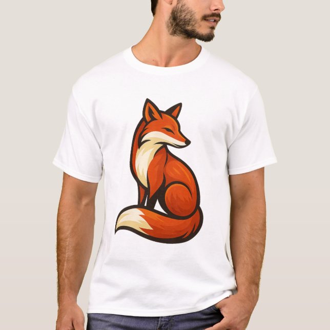 Camiseta Mystic Fox Elegance – Bold Artistic T-Shirt Design (Anverso)