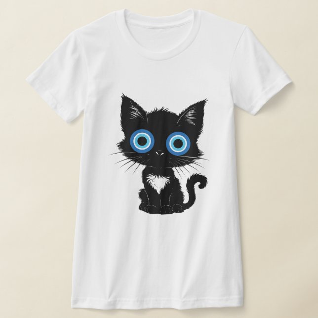 Camiseta Mystic Gaze  Black Cat Evil Eye T-Shirt (Distribución)