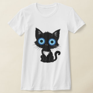 Camiseta Mystic Gaze Ojo Malo Gato Negro