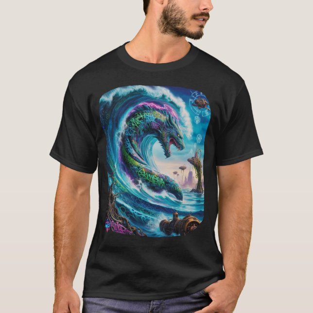 Camiseta Mystic H2O Neon Leviathan (Anverso)