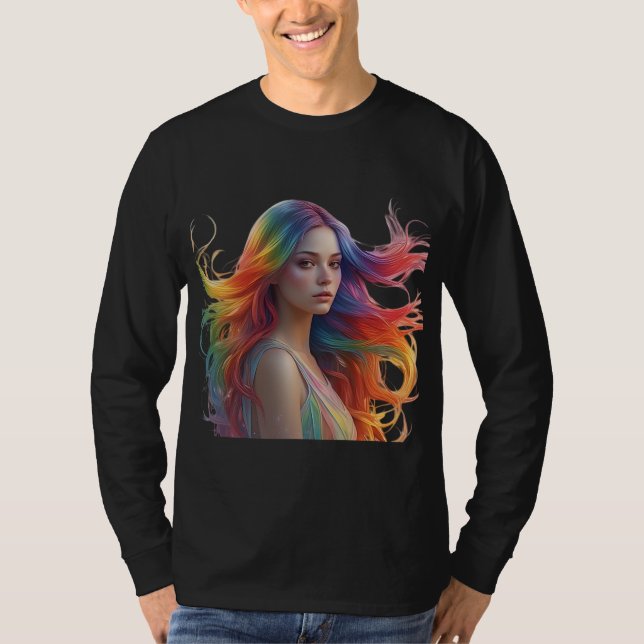 Camiseta Mystic Rainbow Muse – Mujer de Fantasía S (Anverso)