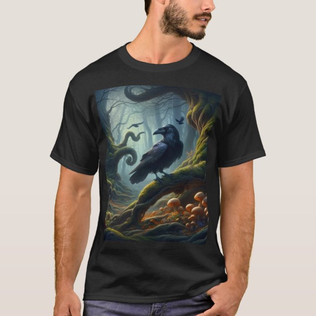 Camiseta Mystic Raven Forest Hues (Anverso)