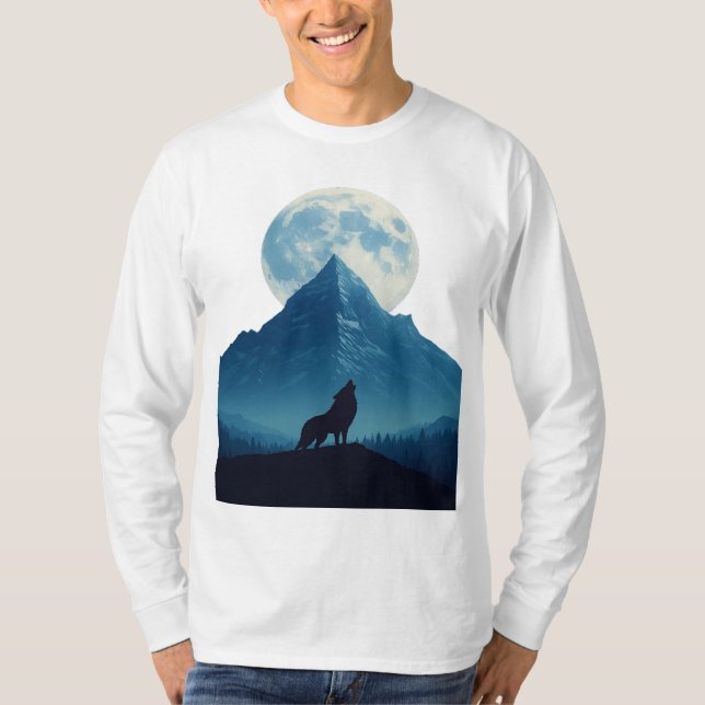 Camiseta Mystic Wolf Under the Moon – Unisex T-Shirt (Anverso)