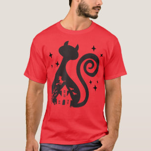 Camiseta Mystical Cat Occult Celestial Haunted Spooky Scar