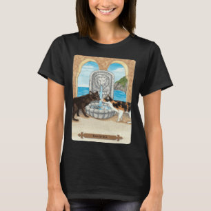 Camiseta Mystical Cats Two Sea Tarot Card Blackcraft Hal