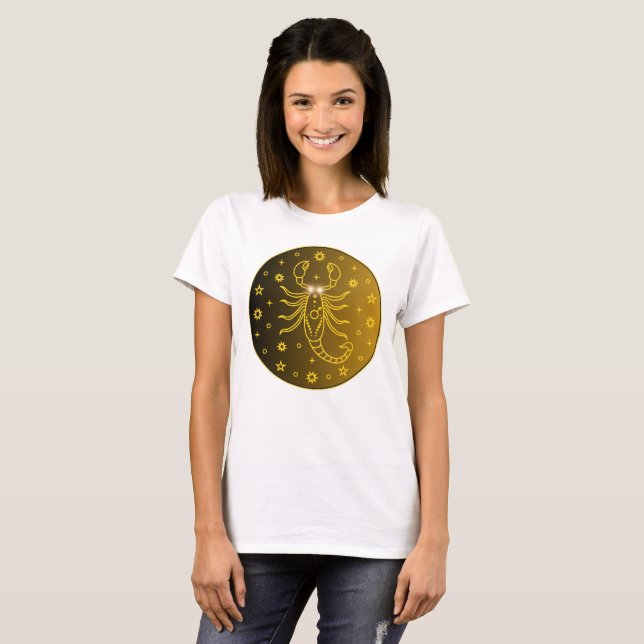 Camiseta Mystical Golden Zodiac Scorpio (Anverso completo)
