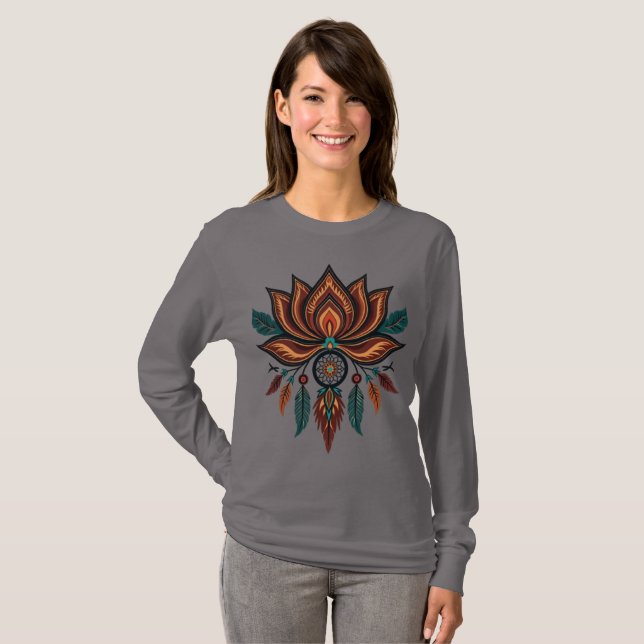 Camiseta Mystical Lotus Dreamcatcher  (Anverso completo)