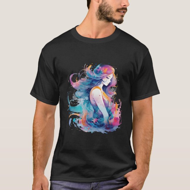 Camiseta Mystical Mermaid Underwater Abstrates (Anverso)