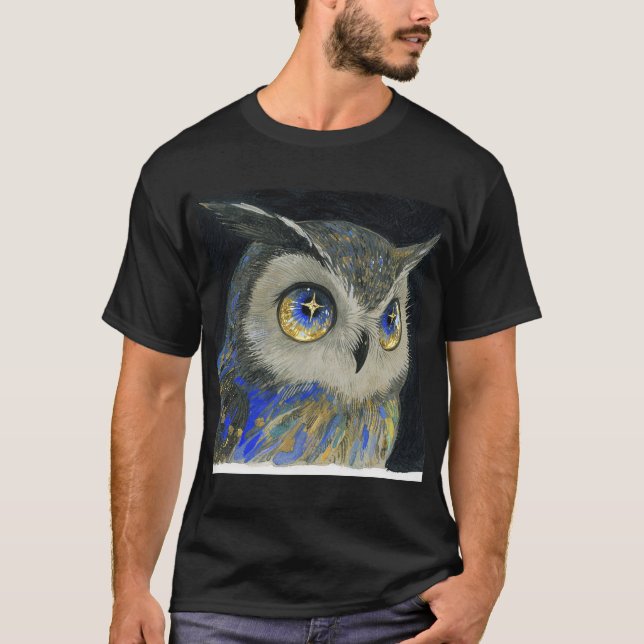 Camiseta Mystical Owl Graphic Men's T - Shirt (Anverso)