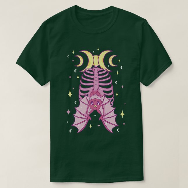 Camiseta Mystical Witch Bat Esoteric Magic Night Halloween2 (Diseño del anverso)