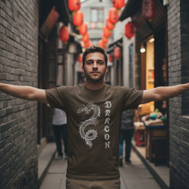 Camiseta Mythical White Chinese Dragon Dracon (Subido por el creador)