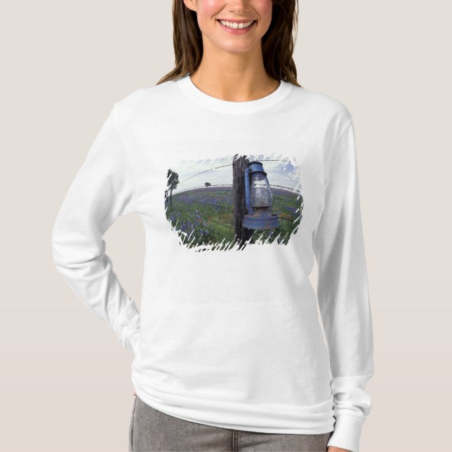 Camiseta N.A., EE. UU., Texas, Llano, Linterna Azul, Roble (Anverso)