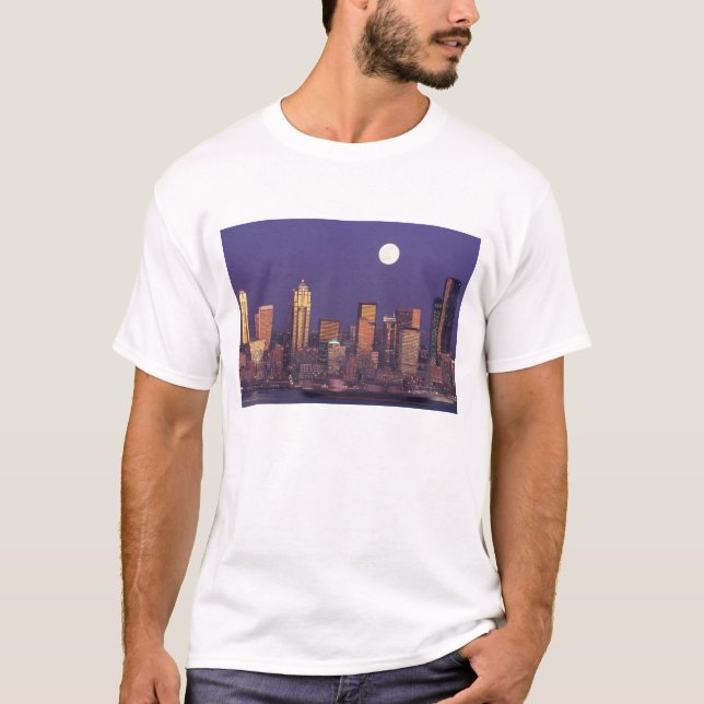 Camiseta N.A., EE. UU., Washington, Seattle Horizonte de Se (Anverso)