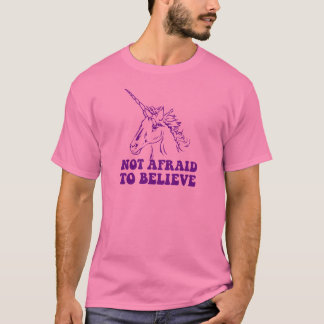 Camiseta N.A.U.B no asustado creer unicornio