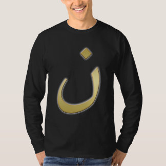 Camiseta N de oro para Nazarine - en negro