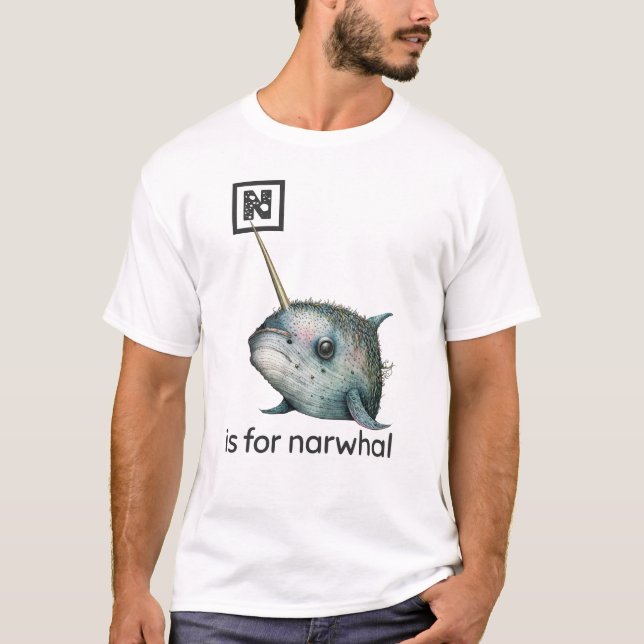 Camiseta N es para Narwhal T-Shirt (Anverso)