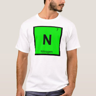 Camiseta N - Química del nitrógeno Símbolo de la tabla peri