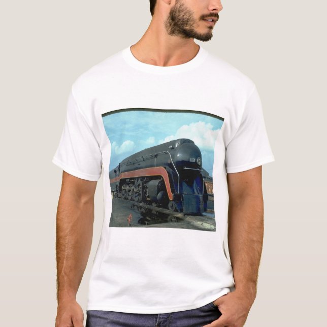 Camiseta N&W 4-8-4 #611. (tren; cielo; nubes; pista;) (Anverso)