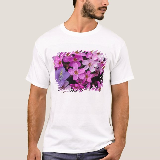 Camiseta NA, EE.UU., Alaska, Islas Aleutianas, Flores silve (Anverso)