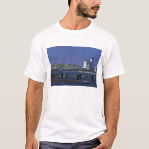 Camiseta NA, EE.UU., Oregón, Bandon, Faro Coquille