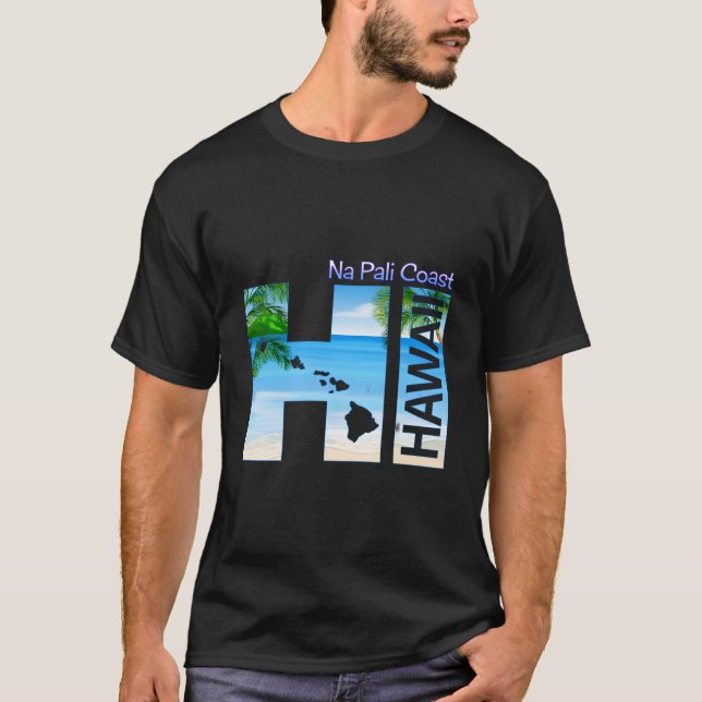 Camiseta Na Pali Coast Hi Hawaii Aloha State Vacation (Anverso)