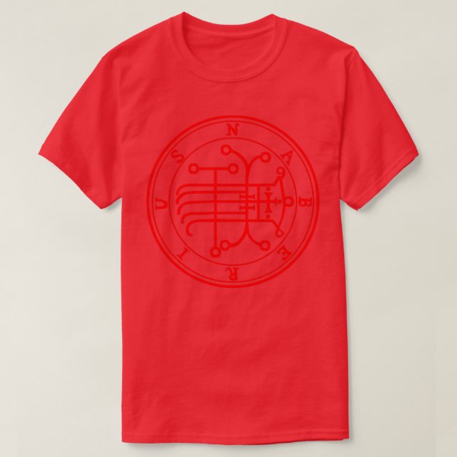 Camiseta Naberius Ars Goetia Sigil Red (Diseño del anverso)