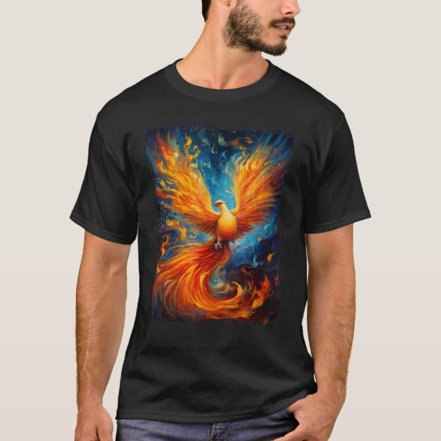 Camiseta Nace de nuevo el fuego y el pájaro mítico Phoenix (Anverso)
