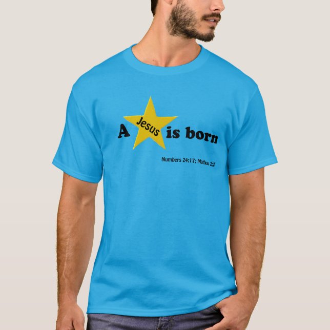 Camiseta Nace una estrella "Jesús" (Anverso)