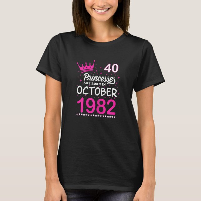 Camiseta Nacen 40 princesas rosadas en O (Anverso)