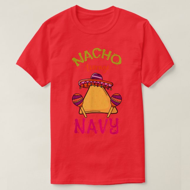 Camiseta Nacho Average Navy Personalized Name Funny Taco Ro (Diseño del anverso)