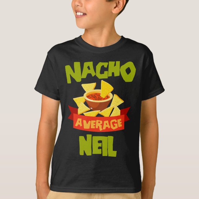 Camiseta Nacho Average Neil Cumpleaños Divertido Personaliz (Anverso)