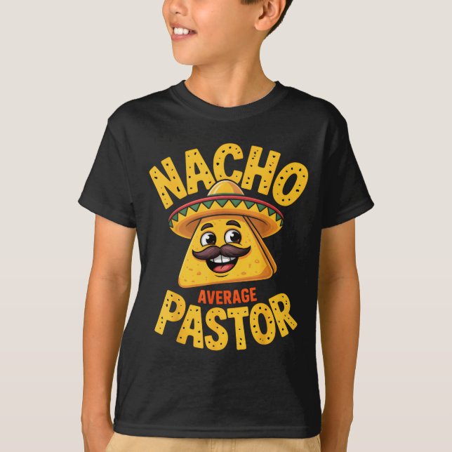 Camiseta Nacho Average Pastor Funny Christian  (Anverso)