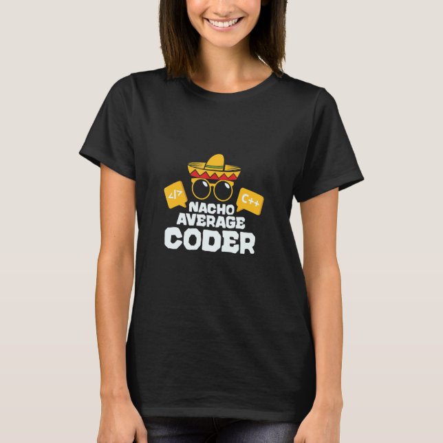 Camiseta Nacho Codificación media de codificador Taco progr (Anverso)