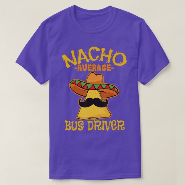 Camiseta Nacho Conductor Medio de Autobuses Transporte Busm (Diseño del anverso)