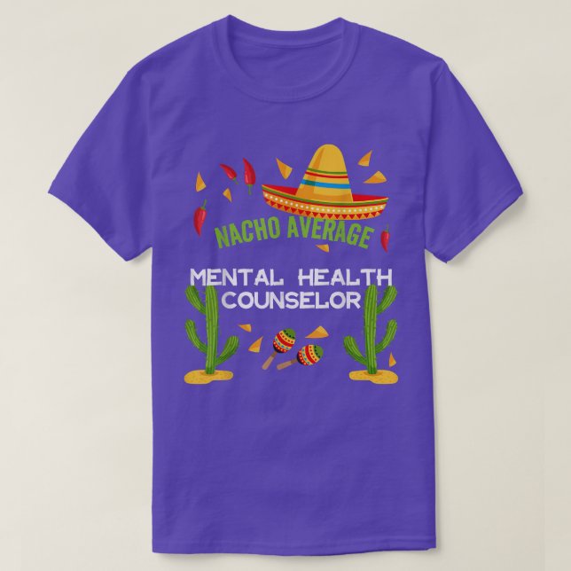 Camiseta Nacho: Consejero medio de salud mental 5837 (Diseño del anverso)
