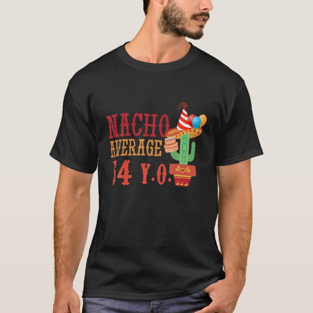 Camiseta Nacho Edad Media 54 Años Nacimiento Feliz Cinco (Anverso)