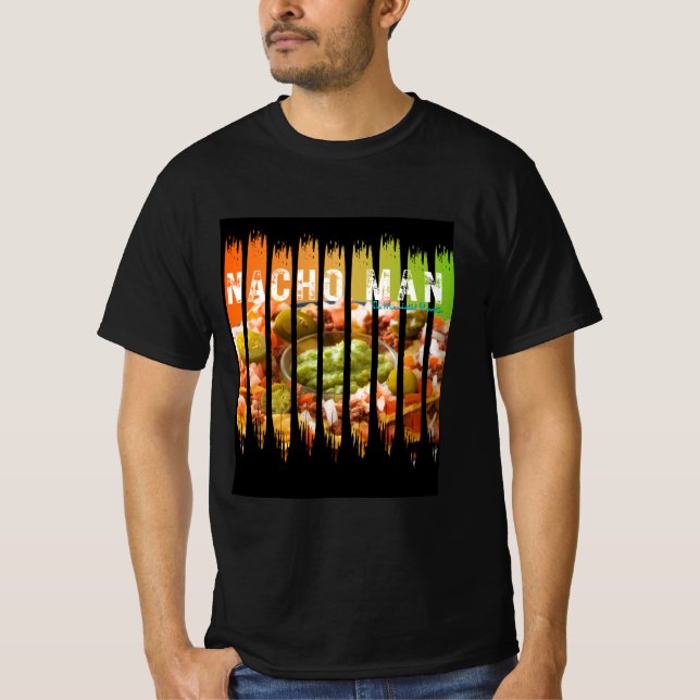 Camiseta Nacho Man Funny Food Design | Guac y Jalapeños (Anverso)