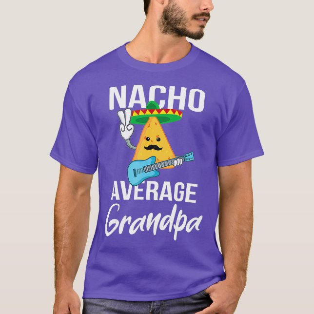 Camiseta Nacho Promedio Abuelo Gracioso Taco Martes Hombres (Anverso)